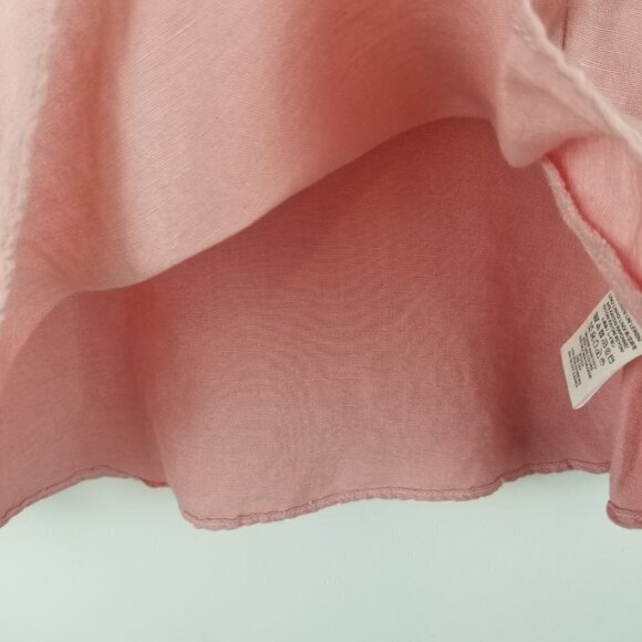 FREE People 0 Pink Higher Ground Linen Blend Flare Mini Skirt - Picture 10 of 11